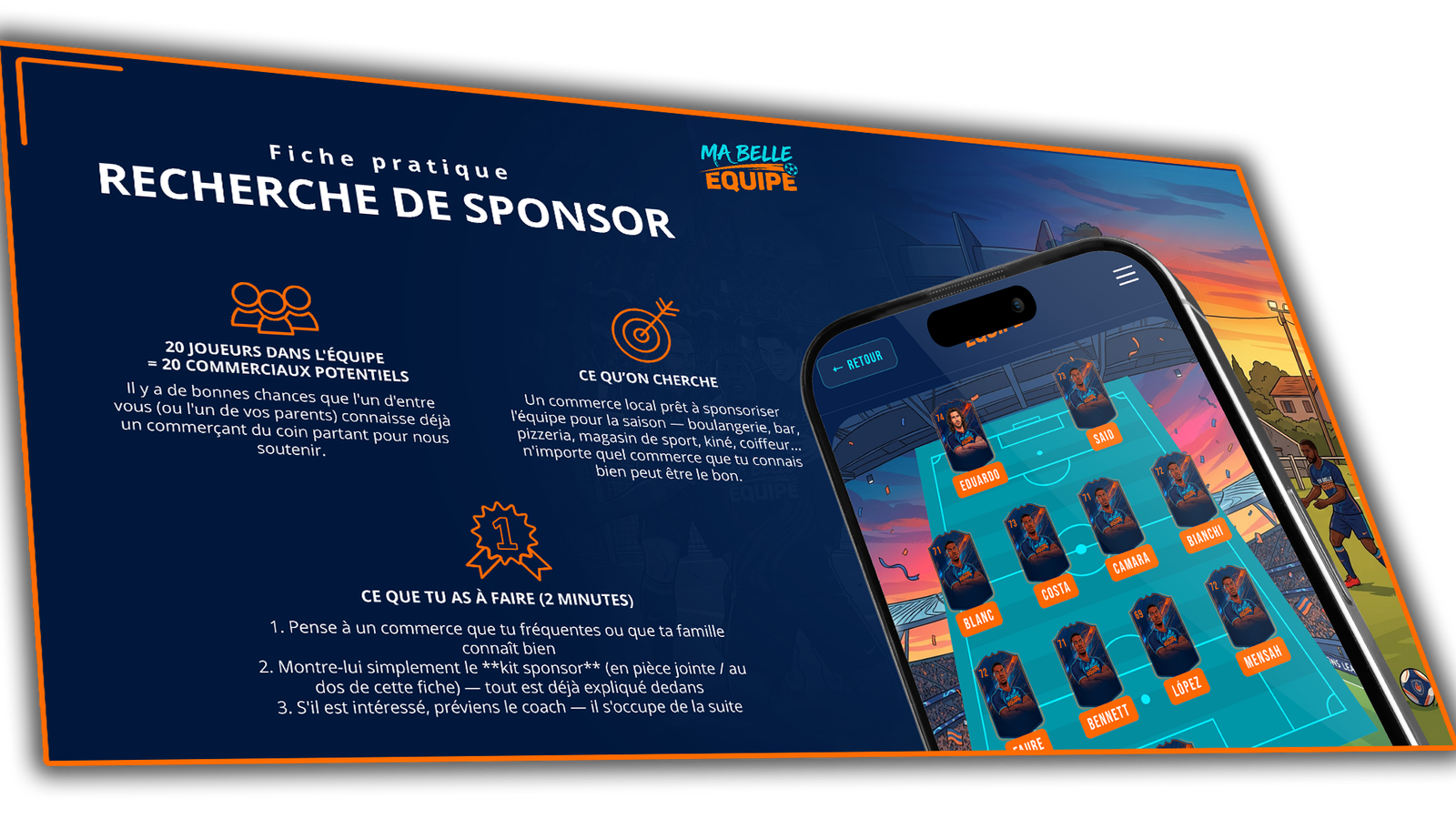 Fiche pratique — Recherche de sponsor, Ma Belle Équipe